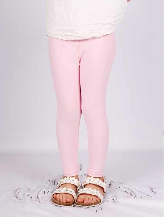 Kids Solid Color Stretchy Legging